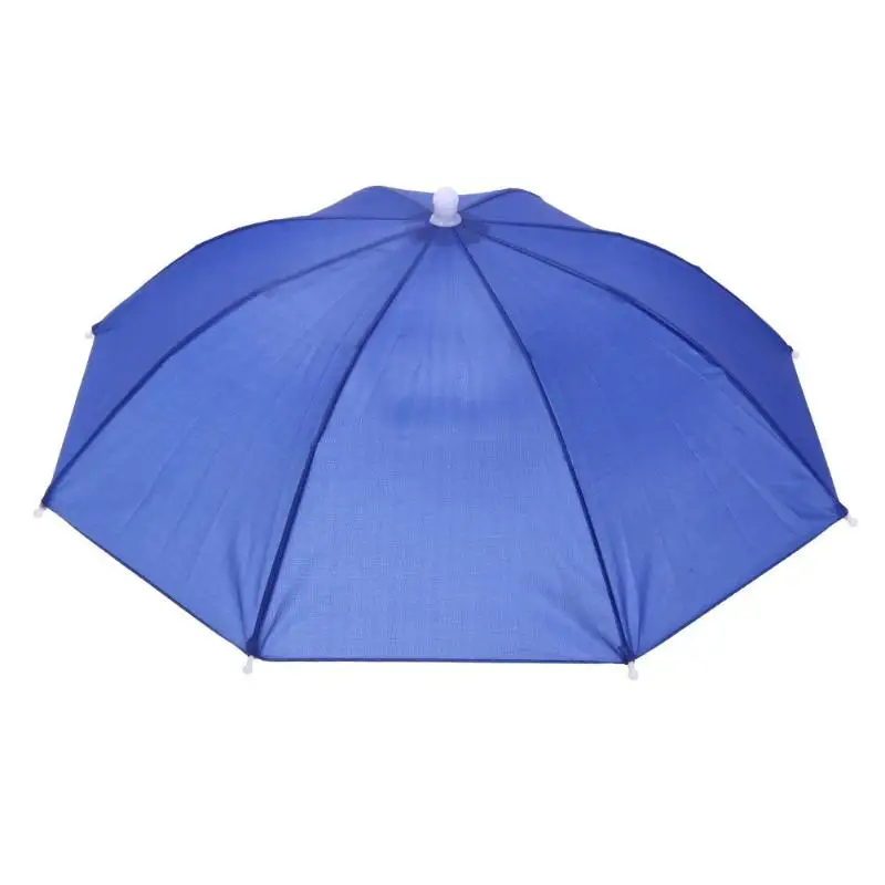Royal blue Головной зонт Анти-дождь Рыбалка анти-солнце зонтик шляпа принадлежности для взрослых - Цвет: Royal blue
