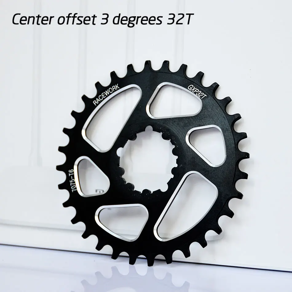 3 degree 32T Гоночная велосипедная Звездочка шатунная пластина 32T 34T 36T 38T узкая широкая Овальная Круглая Звездочка AL7075 GXP XX1 - Цвет: 3 degree 32T