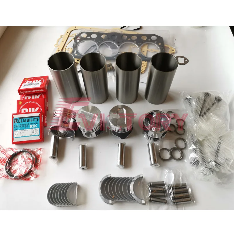 

For excavator MITSUBISHI S4L-2 S4L2 overhaul rebuild kit water pump gasket piston liner