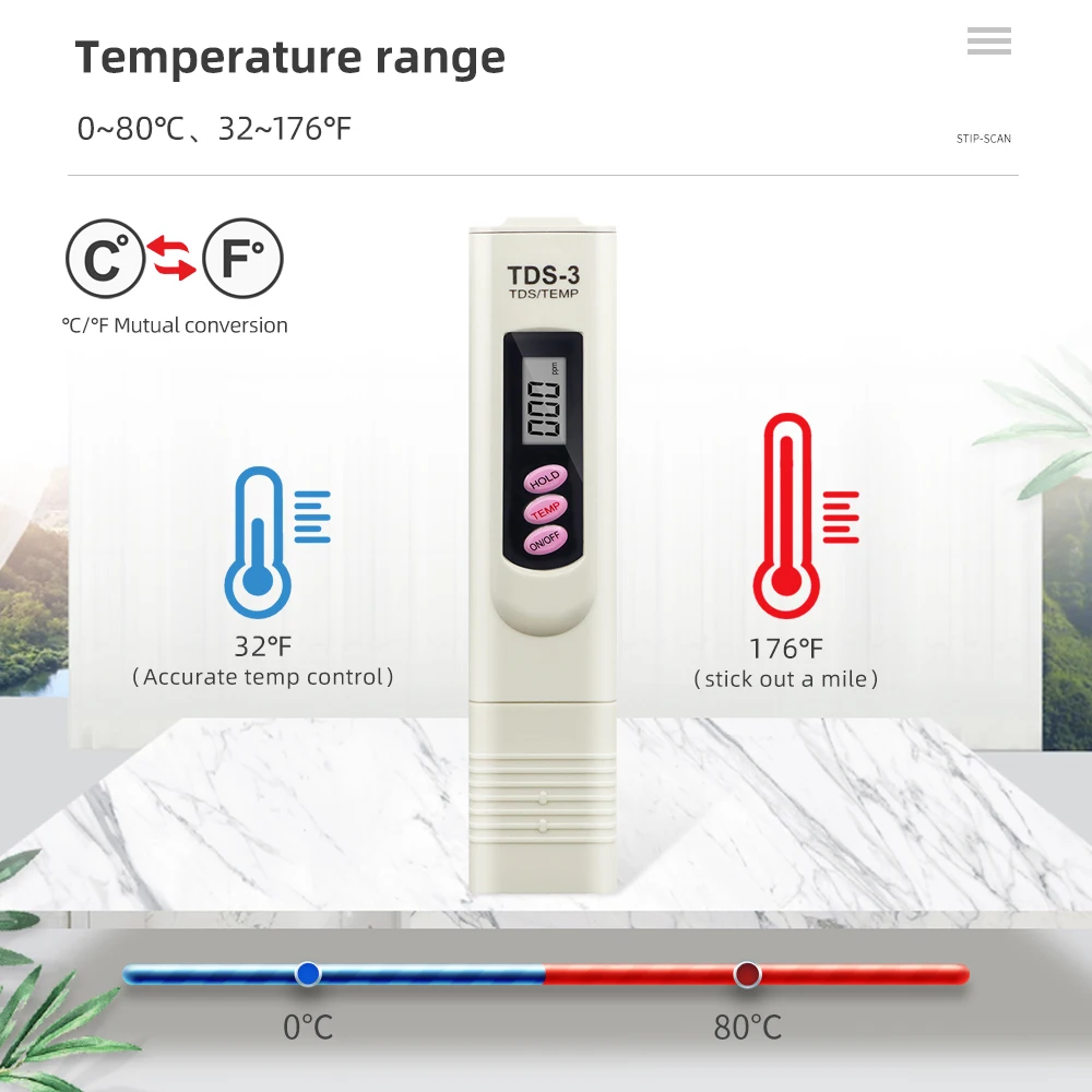 Portable Pen Digital Water Meter Filter Measuring Water Quality Purity Tester TDS Meter water quality tester