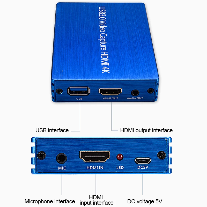 

4K HDMI Recording Box HD Video Capture Card 1080P Video Recorder Driverless for Game Live SP99