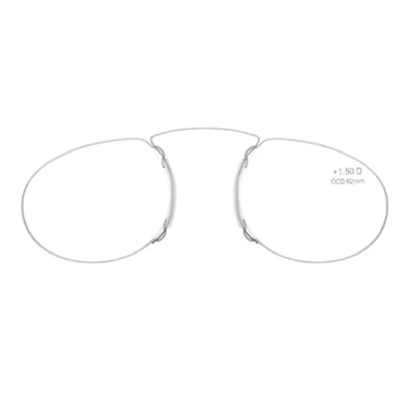 1PC 300 degree Новейшее стекло для чтения с зажимом для носа es мини складное стекло для чтения es Legless для мужчин и женщин, легко переносится с брелоком для ключей, чехол из стекла - Цвет линз: 1PC 300 degree