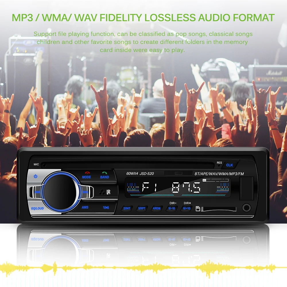Автомагнитола TiOODRE с поддержкой Bluetooth FM-радио MP3 DC 12 В USB MMC WMA | Автомобили и