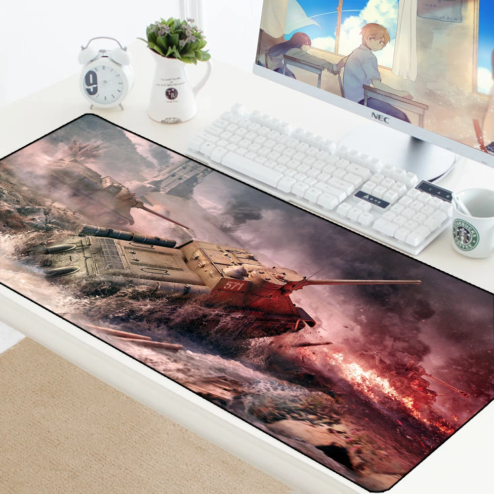 

World of Tanks Computer PC Mousepad Durable Keyboard Gaming Mouse Pad XL Large Office Desk Mats Locking Edge Padmouse for CS GO