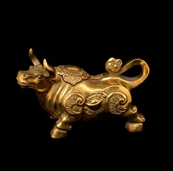 

Copper statue Antique bronze cattle ornaments, art gifts, antiques, miscellaneous Bronze Ware collection, home decoration, gildi