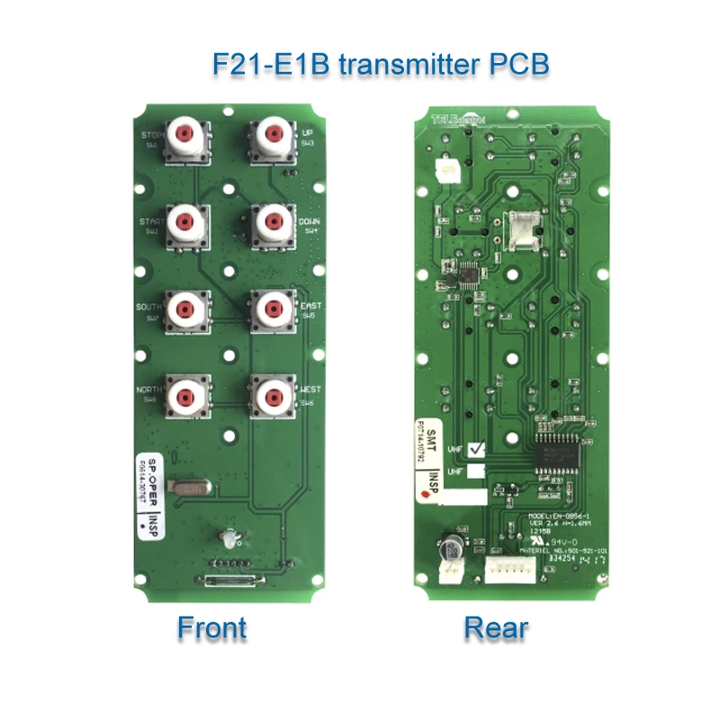 Telecontrol wireless industrial radio crane hoist remote control f21e1b transmitter emitter PCB circuit for remote F21E1B repair afbeelding