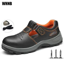 Новинка; страховые сандалии со стальным носком; Мужская защитная обувь со стальным носком; летняя дышащая дезодорирующая Рабочая обувь для мужчин