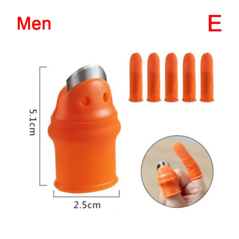 Finger Protector Silicone Thumb Knife Protector Gears Cutting Vegetable Harvesting Knife Pinching Plant Blade Scissors Gloves 