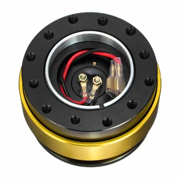 

New Universal Car Auto Quick Release Steering Wheel Snap Off Hub Adapter Boss Kit Aluminum 6 Hole