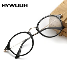 NYWOOH, прозрачные оптические очки для женщин и мужчин, круглые оправы для очков, винтажные металлические очки