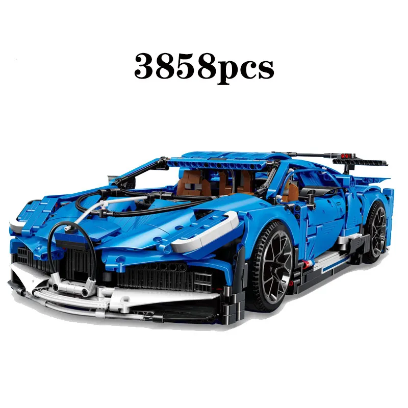 

New Technic Car Series Supercar Bugattis Model La Voiture Noire Compatible Legoingly Technic 42083 Building Blocks Kids Toys