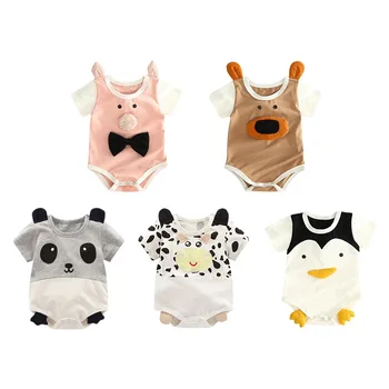 

Multi Stlyes Newborn Baby Rompers Cow Pig Toddler Animals Cosplay Onesie Infant Boys Girls Cartoon Costume Photography Clothes