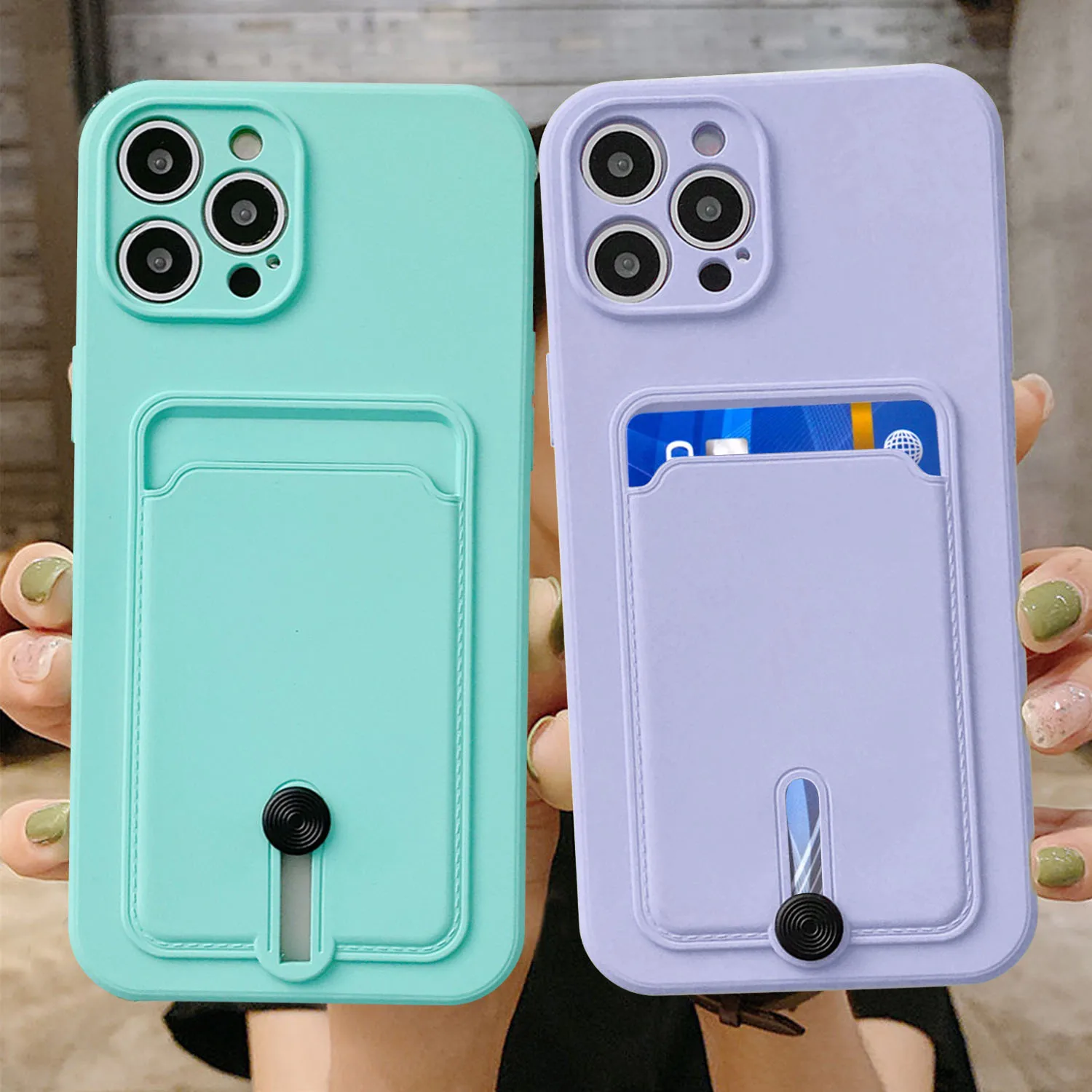 

For Apple iPhone 11 Pro Max iPhone 11 Pro iPhone 11 Case Wallet Card Holder Pocket Slim Soft TPU Rubber Silicone Case Cover