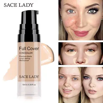 

SACE LADY Full Cover 8 Colors Liquid Concealer Makeup 6ml Eye Dark Circles Cream Face Corrector Waterproof Make Up Base Cosmetic