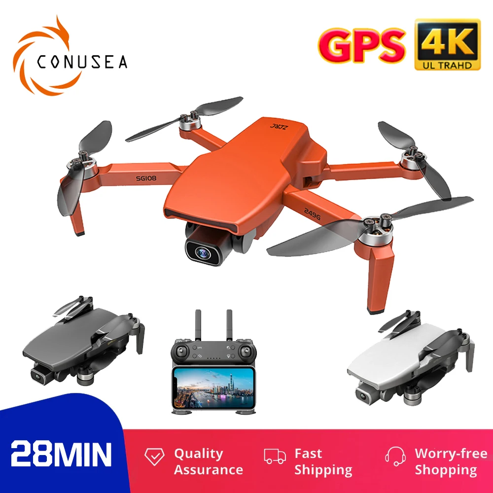 CONUSEA SG108 GPS беспилотные летательные аппараты с 4K HD двойной Камера 5G Wi-Fi FPV Дрон