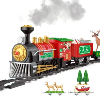 

Christmas Gift Electric Track Train Combination Gift for Children Parent-child Interactive Toy Light Music Track Car DIY Set