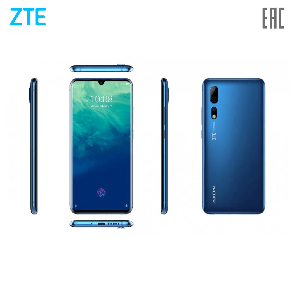 Смартфон ZTE Axon 10 Pro(6.47") 19.5:9 2340x1080, 1,4 ГГц+2,0 ГГц+2,5 ГГц, 8 Core, 6GB RAM, 128GB, 48 МП+20 МП+8 МП/20Mpix