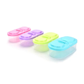 

1PC Plastic Kitchen Container Fresh Fruit Food Snacks Storage Sauce Box Food Case