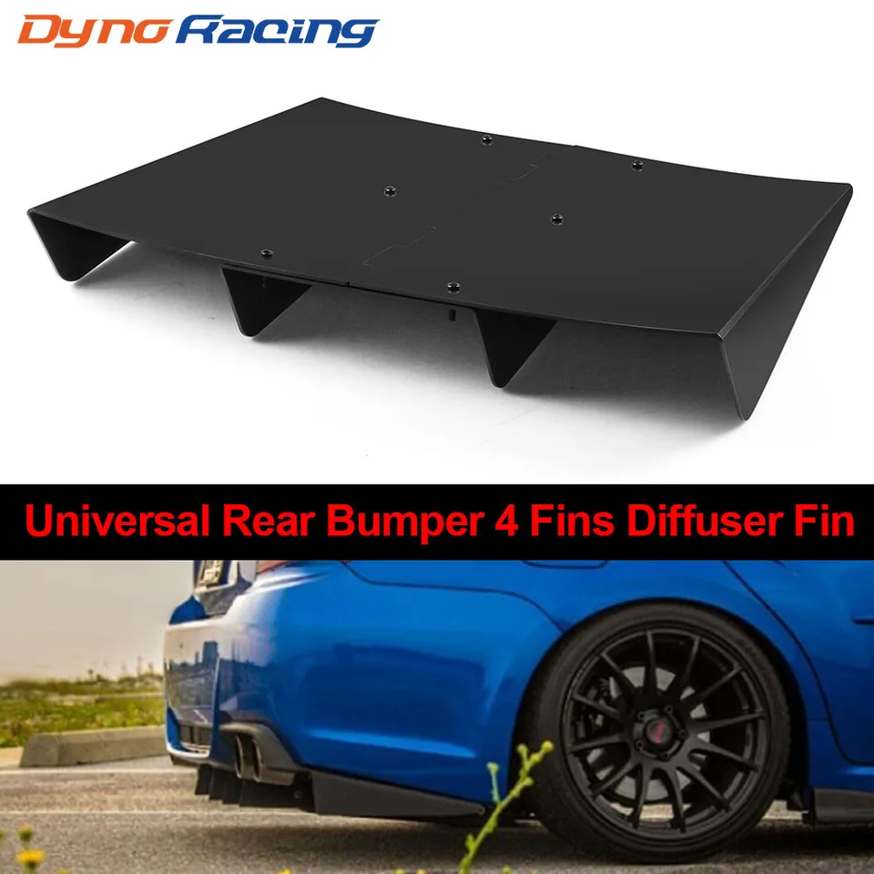 Universele Auto Achterbumper Lip Diffuser 7 Haaienvin Stijl Koolstofvezel Abs Maat  85 3 X 79 8 X 13 4 Cm
