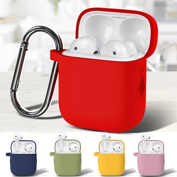 

Silicone Protective Cover Earphone Case for OPPO Enco Free Bluetooth Headset Case Earphone Accessories With Buckle
