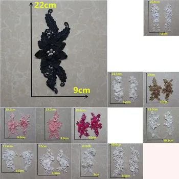 

Popular Style Exquisite ABS Pearl Lace Collar DIY Sewing Applique Embroidery Lace Neckline Fabric Decoration Clothes Accessories