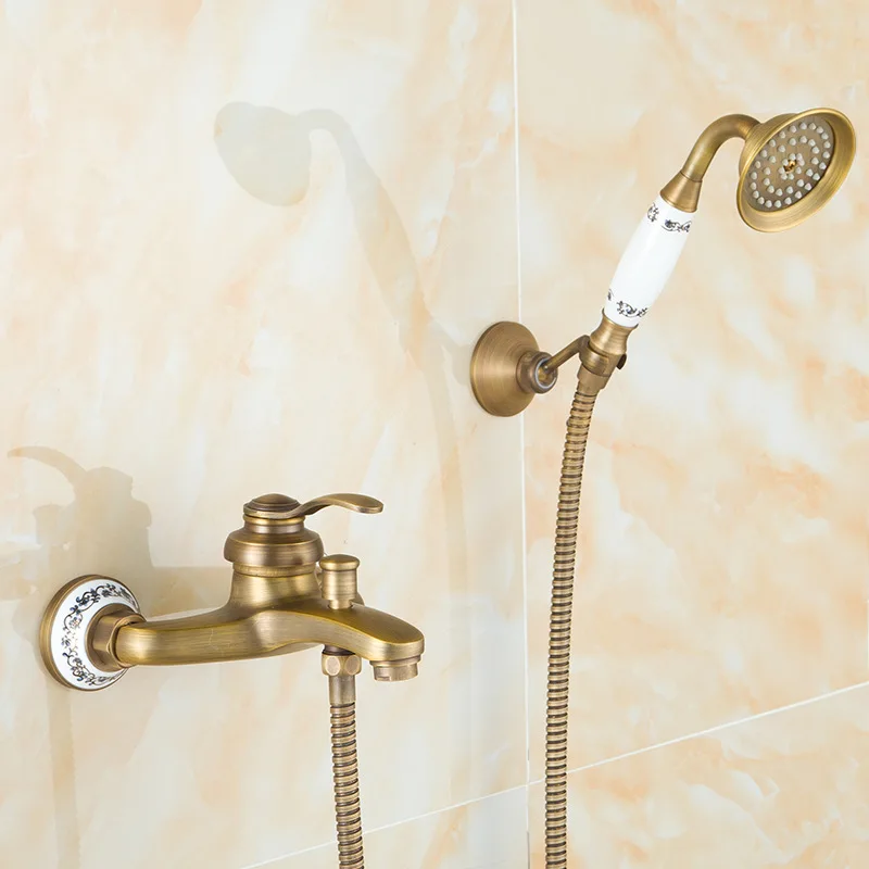 

Full Copper To Fake Something Antique Shower Shower Suit Household Toilet Simple And Easy Shower Faucet Shower Device Get Wet In