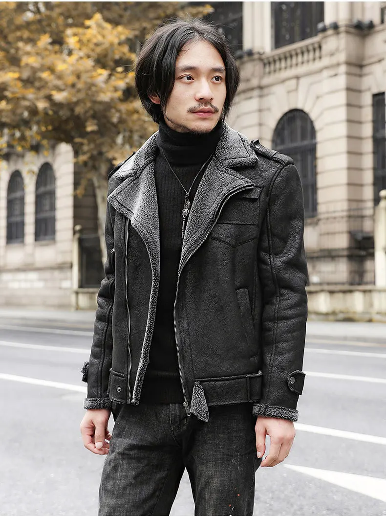 SOUL OF TIGER корейские модные мужские винтажные Куртки из искусственной кожи мужские повседневные замшевые пальто Зимняя теплая меховая одежда Большие размеры