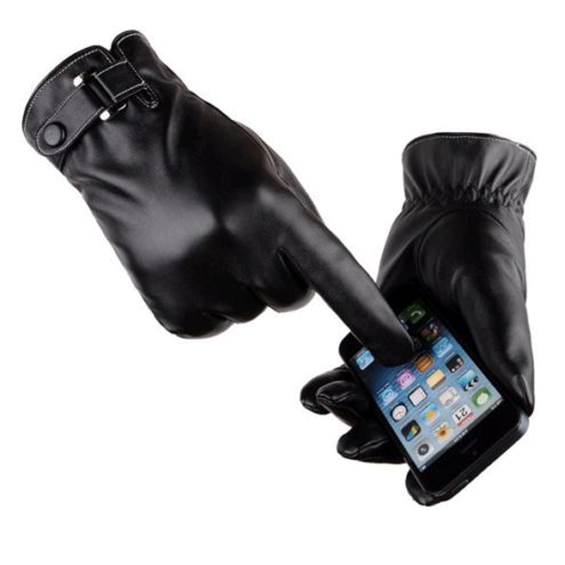 Бархатные мужские кожаные теплые перчатки из овчины, модные ветрозащитные перчатки унисекс, осенние и зимние варежки