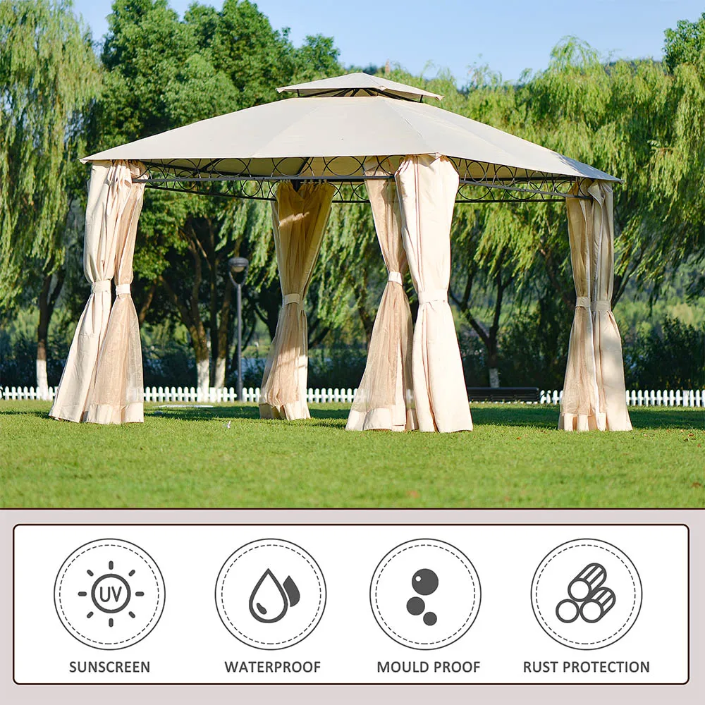 

UV-Protection Huge Sunshade Parasol Pergola Awning Garden Gazebo Balcony Canopy Outdoor Waterproof Shade Party Patio SunShelter