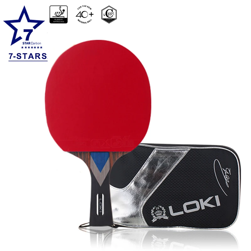 Ракетка для настольного тенниса LOKI WRB Carbon 7 звезд с ITTF профессиональная резиновая