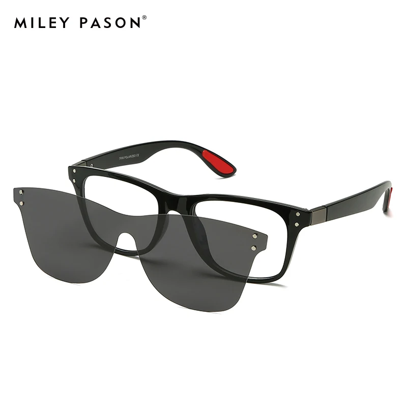 

New arrived TR90 sets of circular Clip glass Magnetically absorbed driving ploarized Sunglasses with Spectacle frame 2099