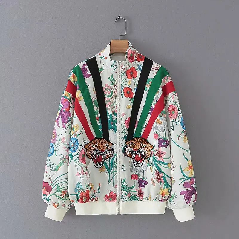 

Jacket Women 2019 New Autumn High Street Casual Letter Print Embroidery Bomber Jacket Streetwear Coat Women