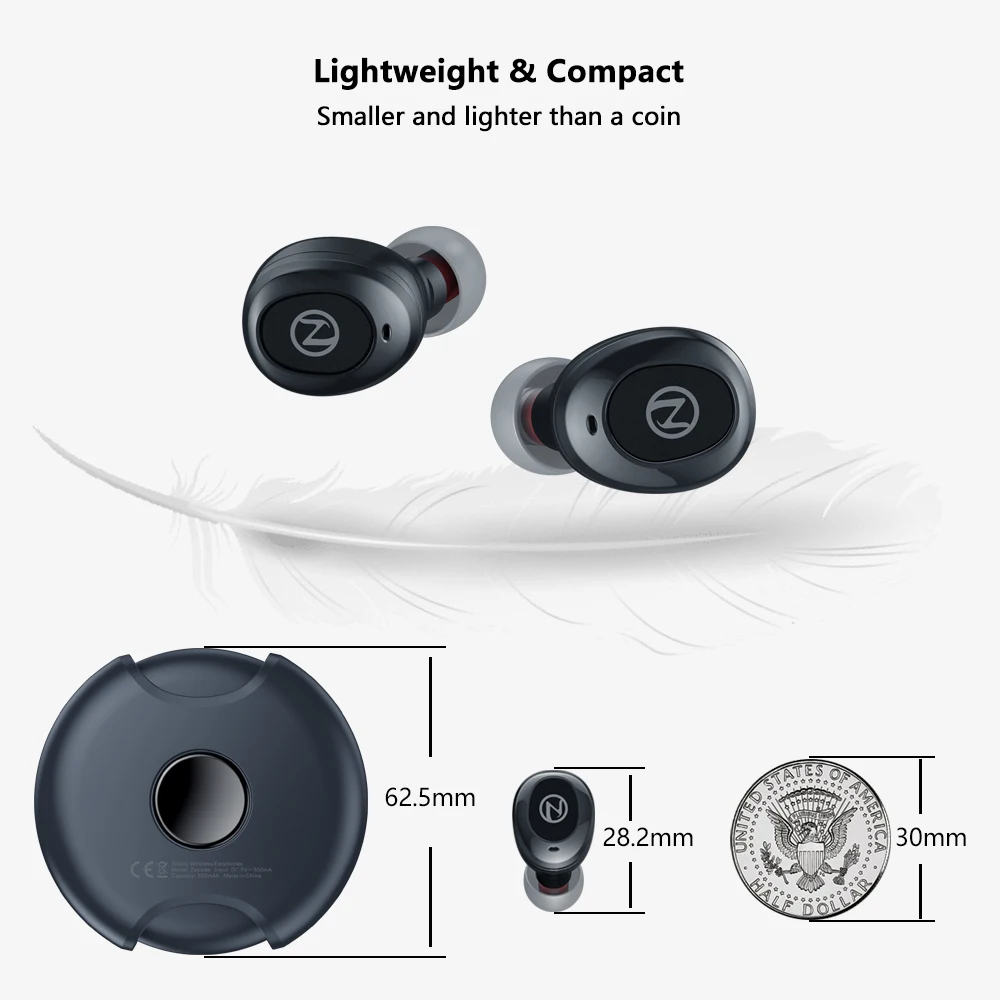 Zeblaze Zepods беспроводные наушники Bluetooth 5 0 вращение на 360 дизайн водонепроницаемый 18