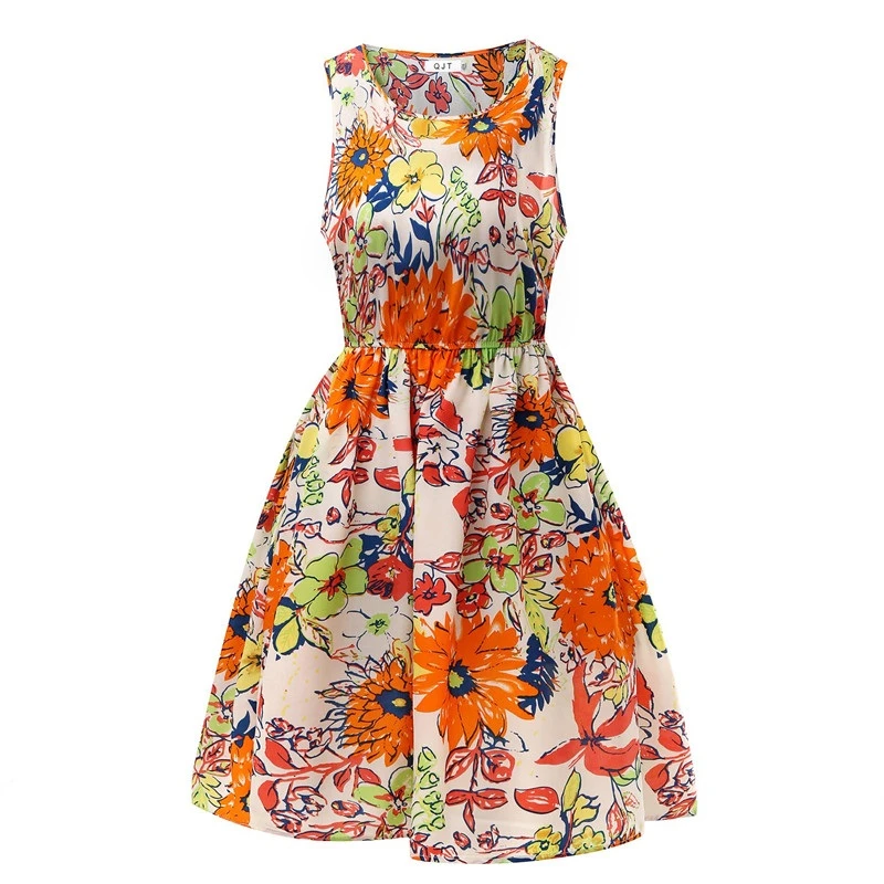 Summer Spring 2021 Women's Dresses Floral Pattern Boho Dress Vacation Beach Sexy Fashion Robes Clothes Casual Party Mini Dresses plus size wedding dresses
