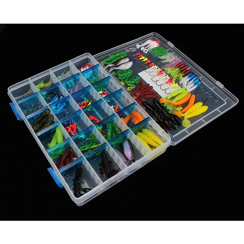 Conjunto de Isca de Silicone Acessórios de Pesca Macia Pesca Equipamento Macio Sem-fim Camarão Carpa Mar 9 Cheap Iscas artificiais