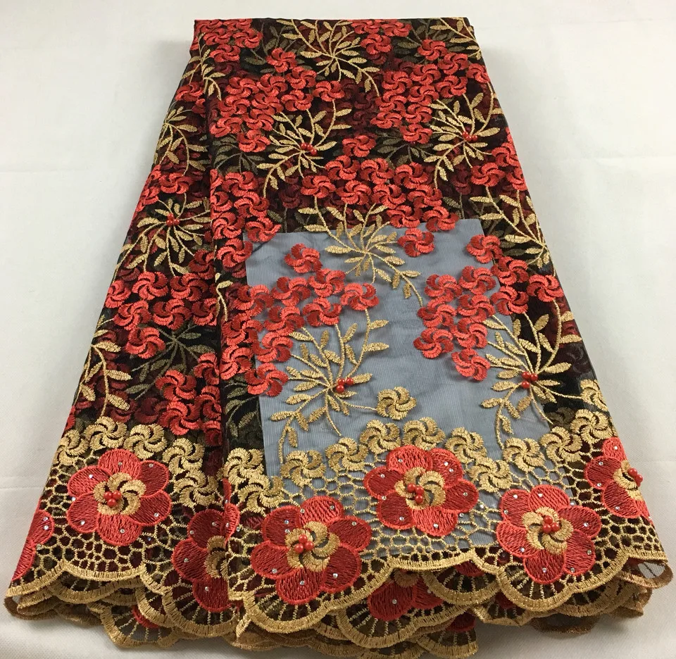 Новинка 2020 красная/синяя французская нигерийская кружевная ткань
