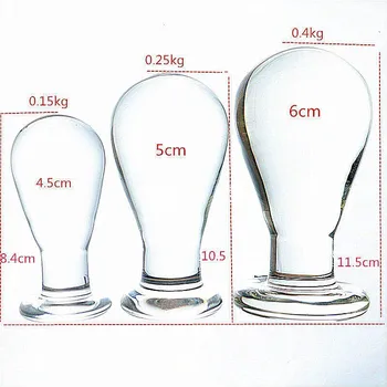 3 size Optional anal toys big anal plug glass butt plug sex toys for men big glass anal plug erotic toys 2