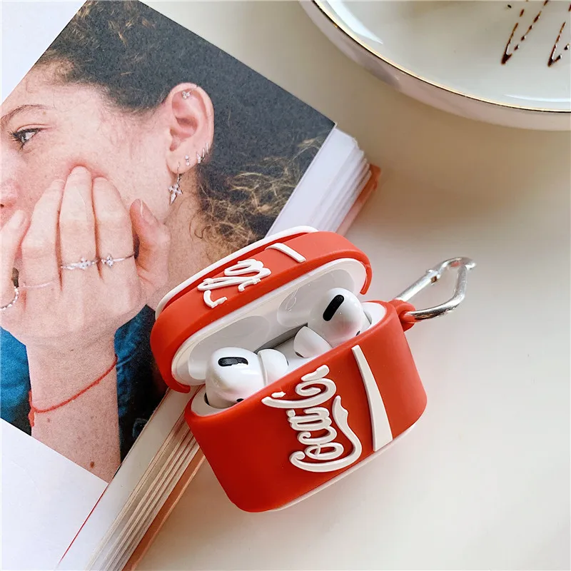 Мягкий силиконовый чехол-бутылка для напитков Cola для Airpods Pro, чехол, Bluetooth, беспроводной чехол для наушников Apple Airpods 3, защитный чехол