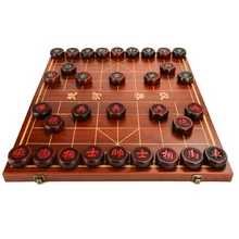 Handmade Chess Set 3d Luxury Large Vintage Pieces Wood Chinese Chess Plate Table Family China Juego De Mesa Board Games QXF5