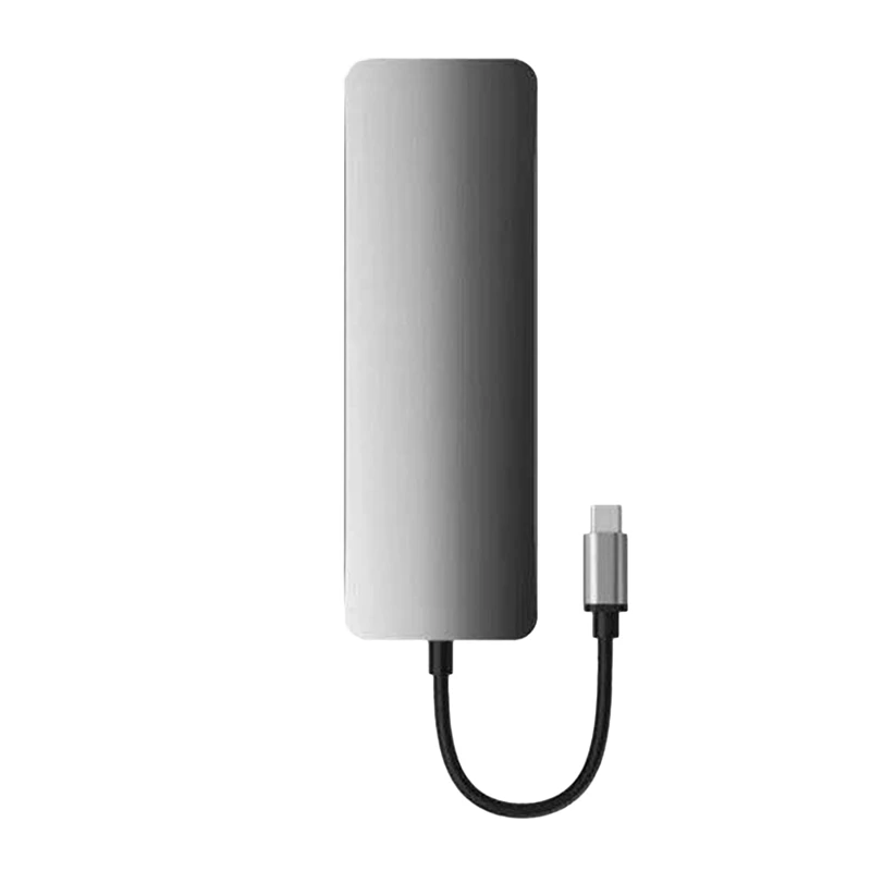 

Type-C To Hub+Hdmi+Vga+Rj45+Type-C (Charging + Data) + Sd/Tf Simultaneous 3.0 Card Reading
