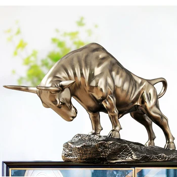 

Wall Street Bull Fighting Model Statue Decoration Ornament Sculpture Home Room Office Desk Decorative Ornament Accessories Gift