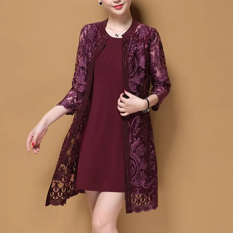 Moeder van De Bruid Jurken Plus Size Formele Gowns Lente Zomer Kant Bruidegom Moeder Jurk Past 2 Stuk Set Bruiloft gast Wear Moeder van De Bruid Jurken Plus Size Formele Gowns Lente Zomer Kant Bruidegom Moeder Jurk Past 2 Stuk Set Bruiloft gast Wear
