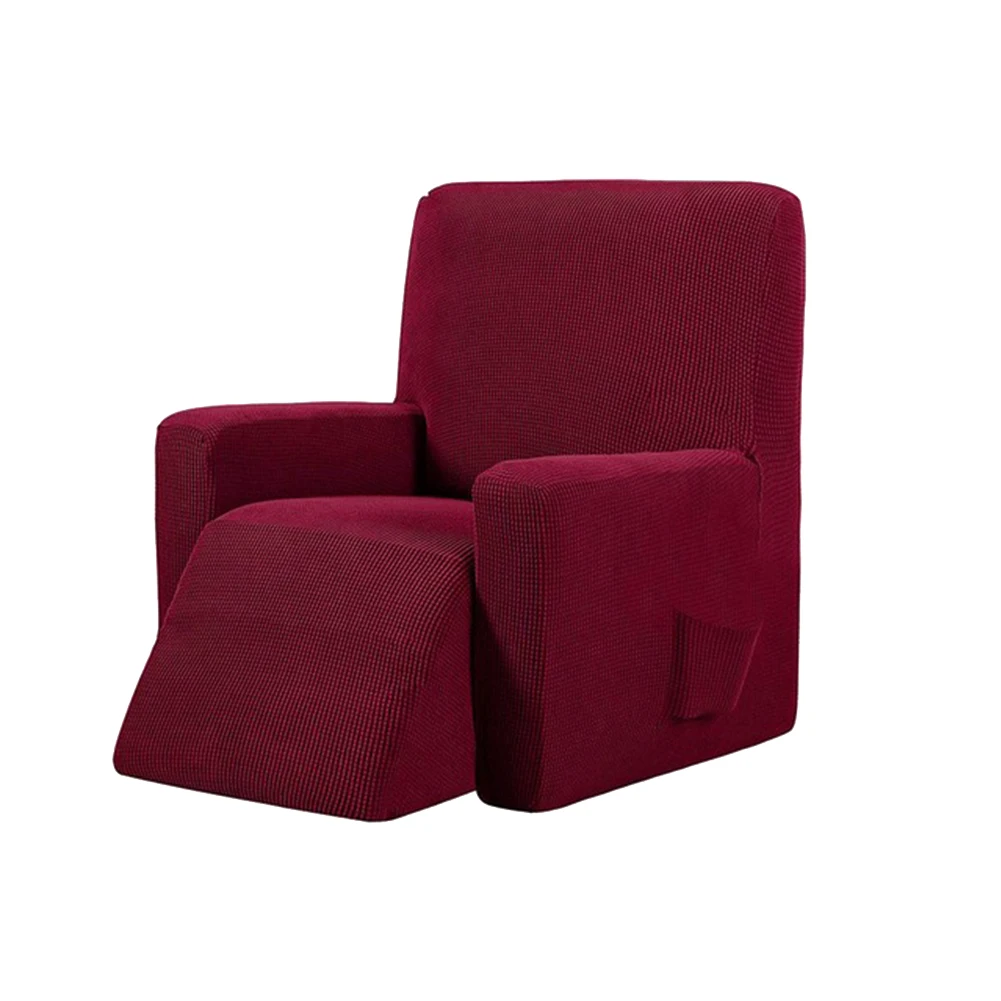 Wine Red Однотонное украшение от пятен Защитная крышка для дивана водонепроницаемый домашний тканевый эластичный Полный обертывание Wingback износостойкий против пыли - Цвет: Wine Red