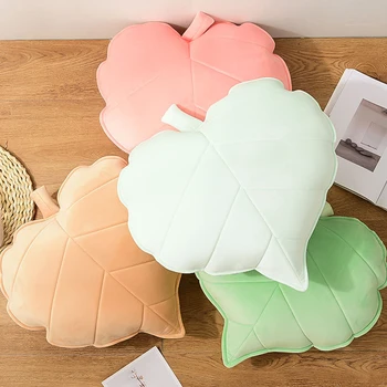 

Leaf Heart Shape Sofa Pillow Cushion Short Plush Bed Cushion Pet Toy Multicolor Pillow Home Decoration Car Soft Sofa Cushion