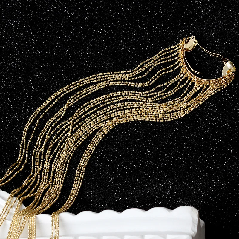 стразы на волосы Full Rhinestone Hair Clips For Women Girls jewelry Long Hair Clip Tassel заколка для волос accessoire cheveux