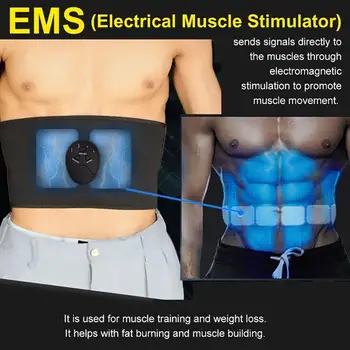 

EMS AA Battery Wireless Muscle Stimulator Trainer Smart Fitness Abdominal Training Electric Weight Loss Belt Body Slimming Belt