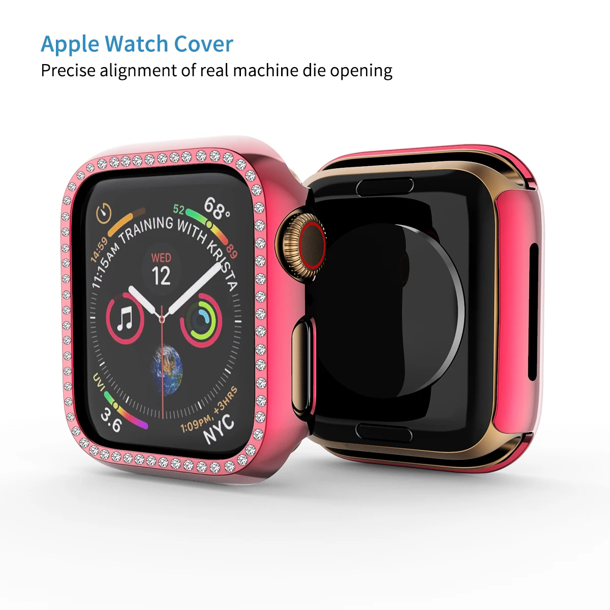 Защитный чехол для Apple Watch, чехол серии 5 4 3 2 1, чехлы для часов с бриллиантами для Iwatch 5, аксессуары для часов 81021