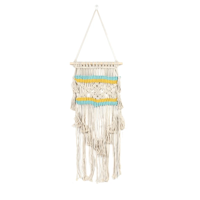 

Macrame Woven Tapestry Wall Hanging Boho Chic Bohemian Home Geometric Art Decor Beautiful Apartment Dorm Room Decoration MS7276