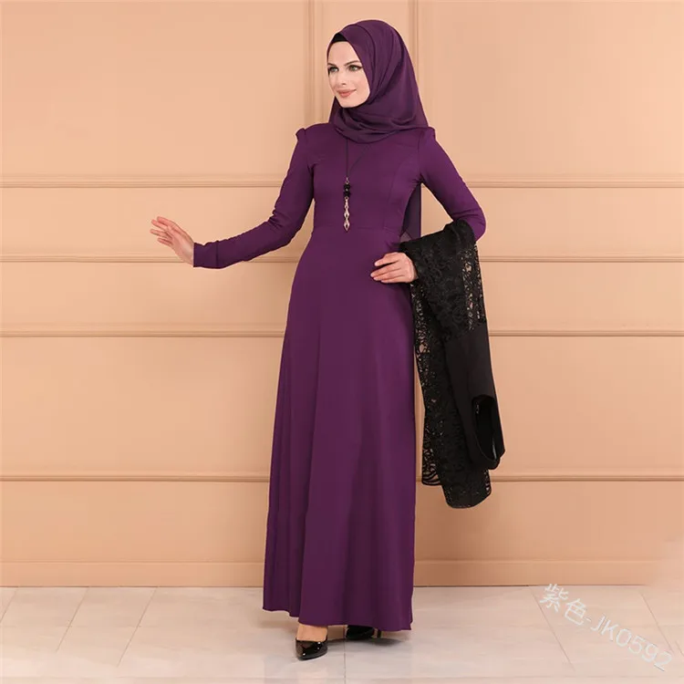 WEPBEL мусульманское женское платье abaya кружево, широкие рукава Цветочный Цветок Лето полиэстер Тонкая Повседневная Мода Новые Длинные Макси платья