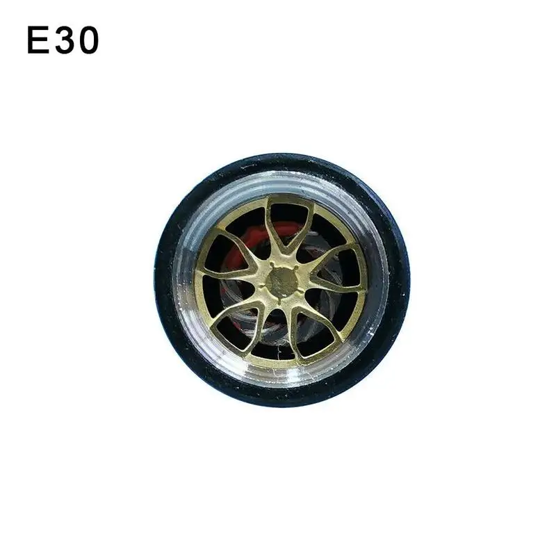 4pcs/set Alloy Wheels Tire Set Axles Vehicle Wheels Retro Thick Tire Modified Alloy Car Refit Wheels For 1/64 Vehicle Car Model - Цвет: C